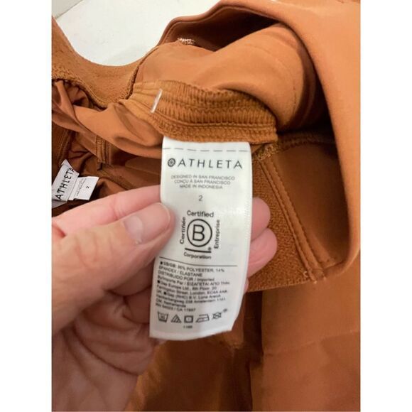 Athleta NWOT Rust Pull-up Pants Size 2 - Picture 7 of 10